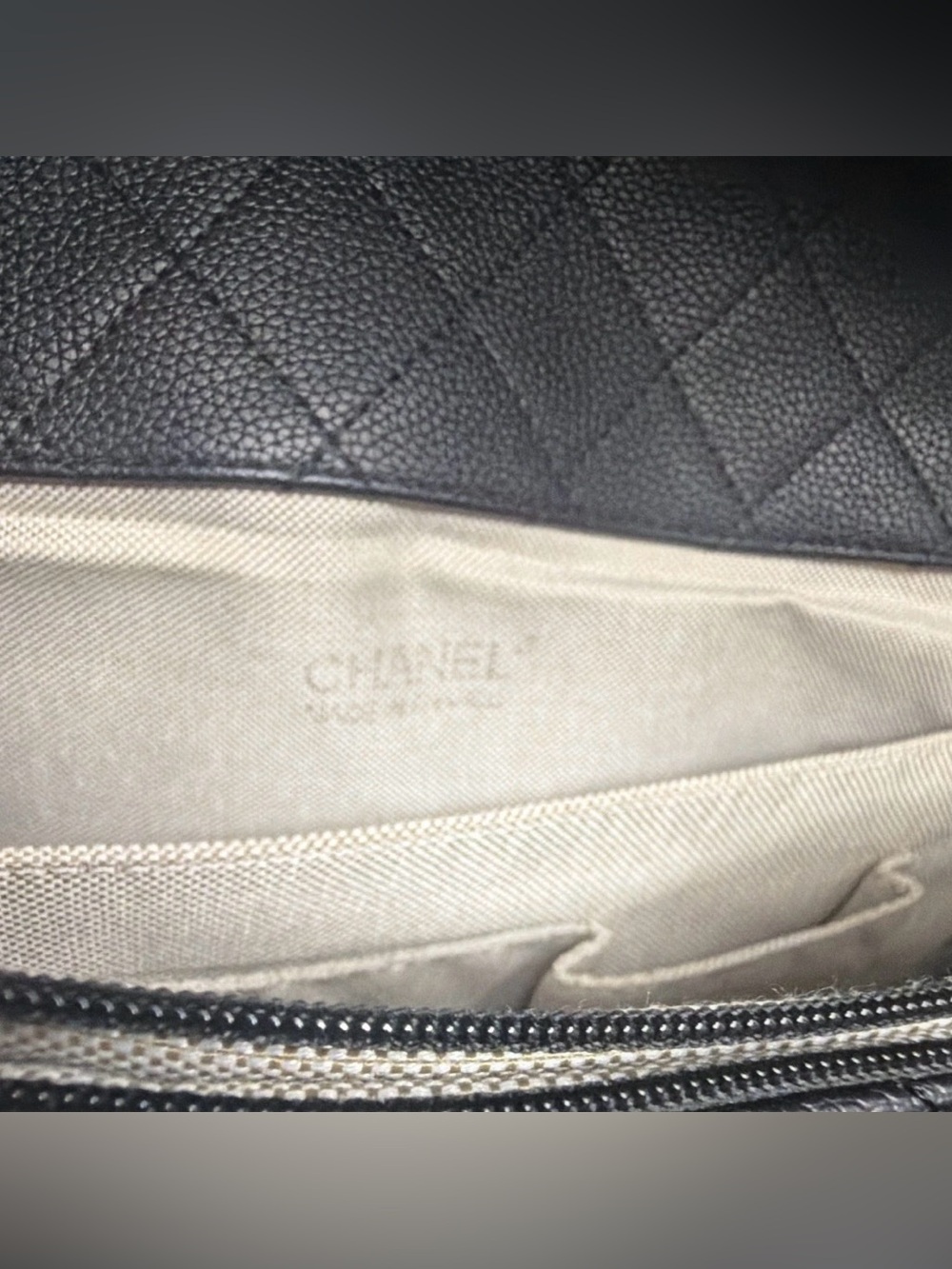 CHANEL XXL Black Quilted Flap Shoulder Bag with Silver-Tone CC Lock - Picture 5 of 9